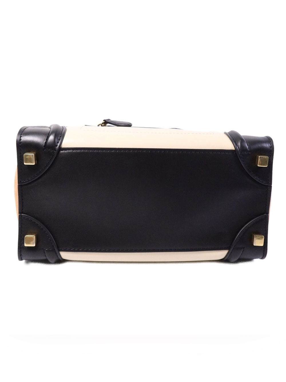 ✨🛍️ Celine Tricolor Micro Luggage Tote - Black, Brown, and Cream - Picture 4 of 8